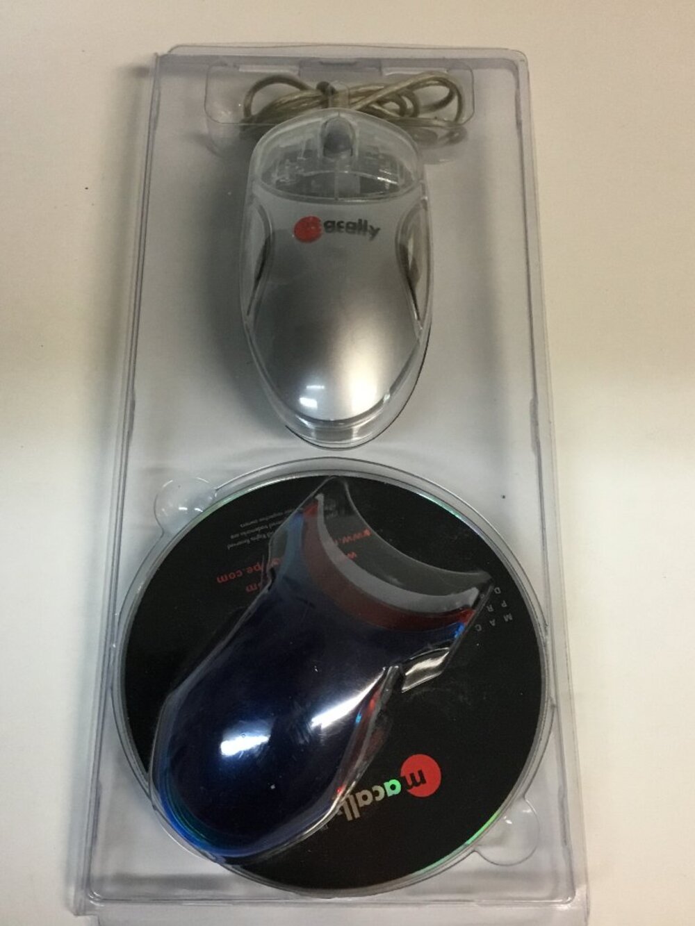 Vintage Macally iOptinet USB Optical Internet Mouse Mac Translucent NIP!